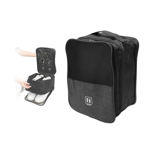 Sac à chaussures de voyage Deep Black en textile premium imperméable et durable - 2
