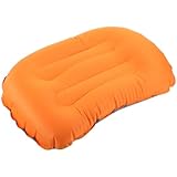 MAGICLULU Oreiller Gonflable de Voyage Ergonomique Orange Coussin de Camping Compressible ...
