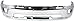 Front Bumper Compatible with 2009-2010 Dodge Ram 1500 Chrome with Rectangular Fog Light Holes All Cab Types