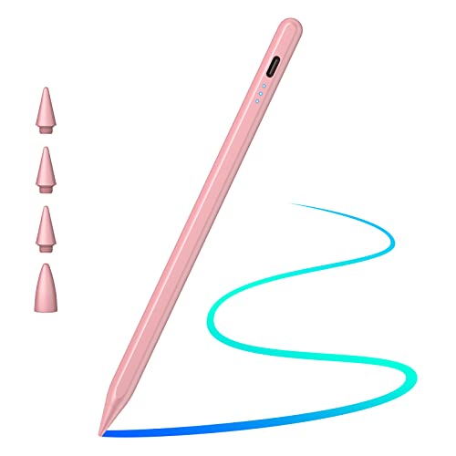 Cisteen Pro Pencil for iPad(2022-2018) with Led Indicators,Tilt Sensor Palm Rejection Stylus Pen for Apple iPad 10/9/8/7/6th Gen, iPad Air 5th/4th/3rd Gen, iPad Pro 11&12.9', iPad Mini 6/5