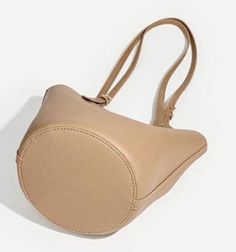 Image of Womens PU Leather Shoulder Bag Large Bucket Tote Purse Handbag Casual Top Handle Satchel 2pcs with Adjustable Strap