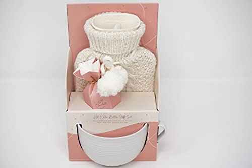 Wärmflaschen-Geschenkset - inklusive Wärmflasche, Tasse und Hot Chocolate Mix Cover