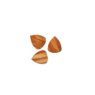 Alnicov – Lot de 3 médiators en bois d’olivier pour guitare électrique, guitare acoustique ou basse - Les Beatles, Paul McCartney, John Lennon, RIngo Starr, George Harrison
