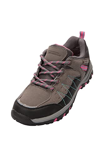 Mountain Warehouse Chaussures de Marche Stampede Enfants - Chaussures de Course à Semelle Haute Traction, imperméables, revêtement Maille & Daim - pour garçons et Filles Gris 28 Cover