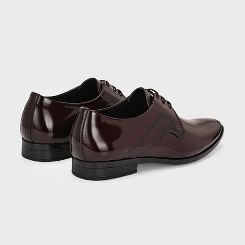 Image of Centrino Men's Formal Lace-Up Shoes | Soft & Comfortable Formal Shoe| Lace Up Textured Shiny & Glossy Oxford Casual Office Wear Shoes| Trending, Party, Outdoor Shoes for Office & College(9355)