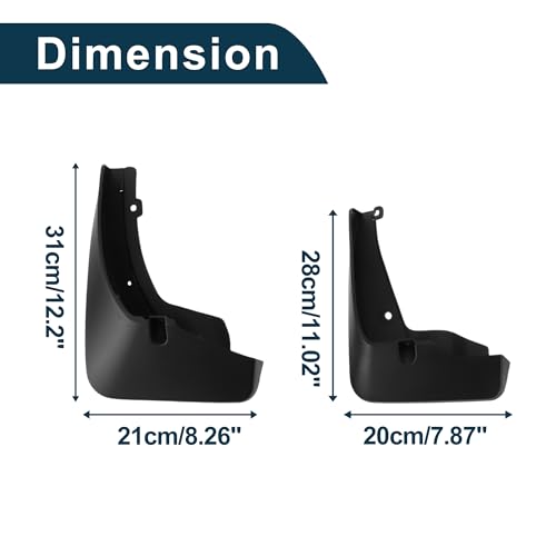 Image of Mud Flaps Splash Guards for Volkswagen Viloran 2020-2021 W /Mount Accessories Mud Guards Front and Rear 1 Set