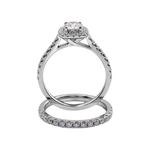 Bague anniversaire moissanite et argent, pierre d'avril femme