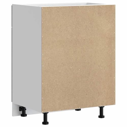 Vidaxl Base Da Cucina Kalmar Nero In Legno Multistrato, Mobile Base Lavello, Mobile Cucina Base Con Cassetto, Mobile Base Lavello - 8