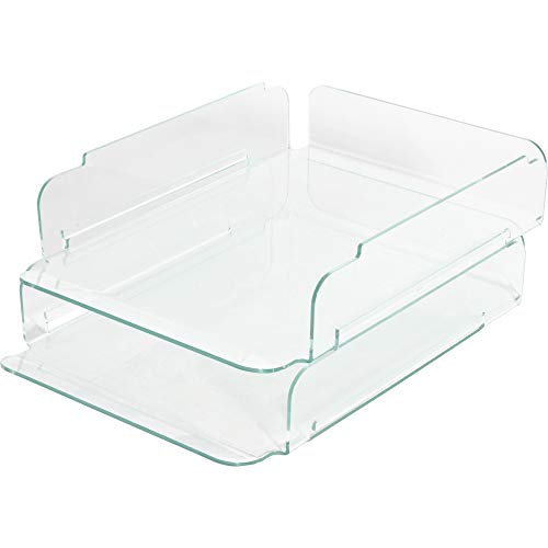 Bac à courrier Lorell Llr80655 vert clair empilable pour documents A4