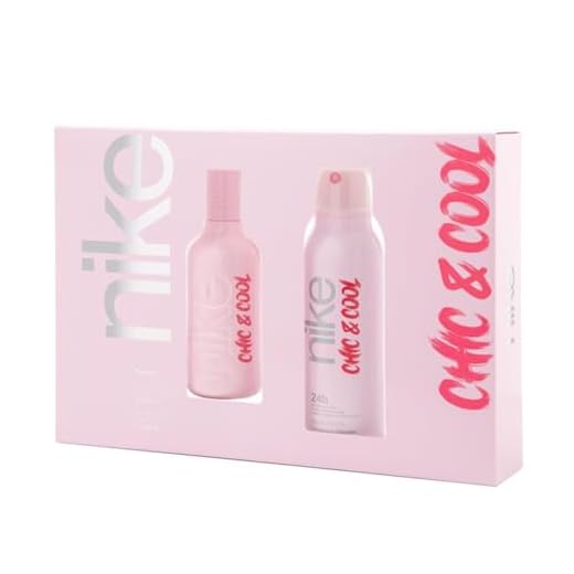 NIKE - Chic & Cool Colonia 100 ml + Desodorante 200 ml, Estuche de Regalo Mujer, Eau de Toilette Natural y Femenina, Aroma Afrutado, Fragancia Dulce, Intensa y Duradera,