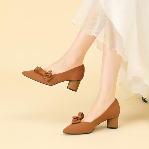 Escarpins femme petit talon XTZ-568-2 en design fermé classique - 3