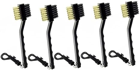BESPORTBLE 5pcs Sharpener Tool Club Brush Club Groove Cleaner Double Sided Brush Nylon Brush Club Bag Accessories Brass Cleaning Brush Retractable Groove Cleaner Golf