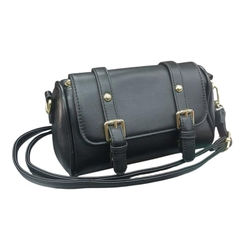 Bolsa Feminina Transversal Bauzinho Pequena Com Duas Fivelas Espaçosa Estilosa Preto