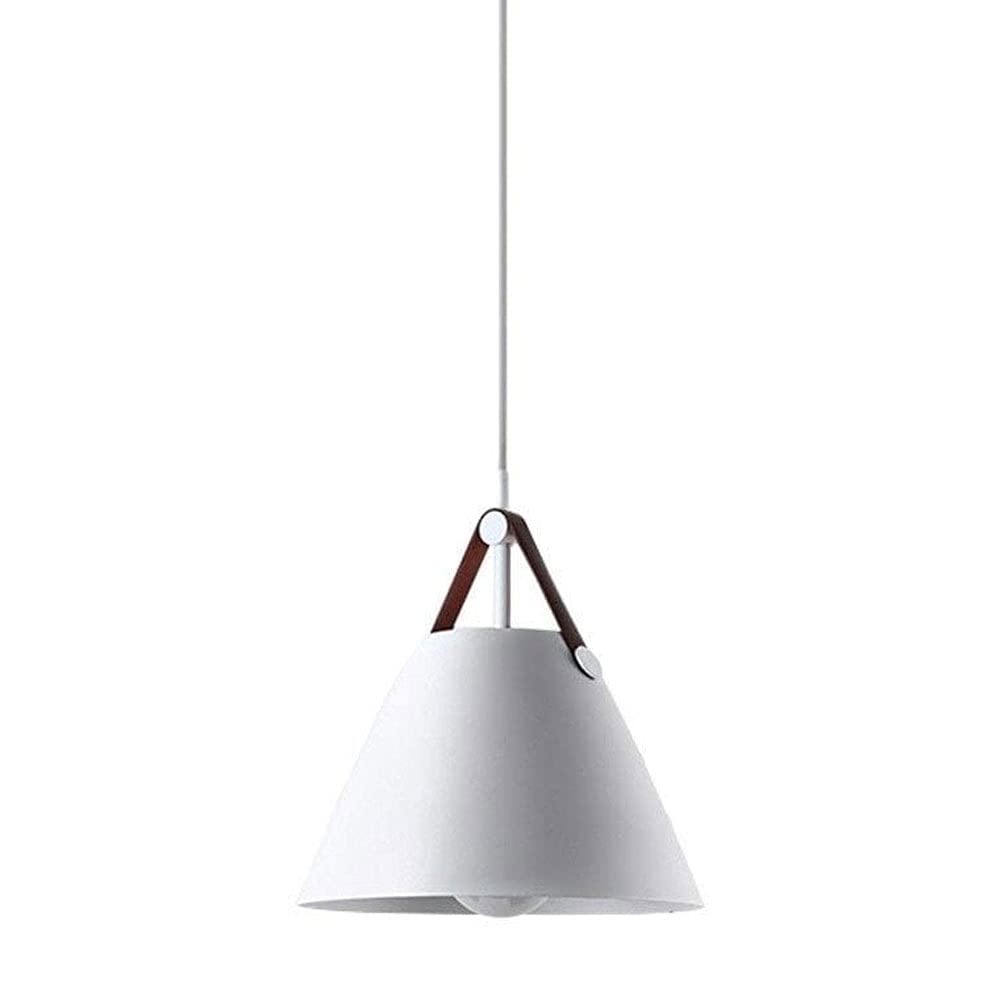 HXYSXHJUO Minimalist E27 Hanging Lamp - Adjustable Aluminum Chandelier for Restaurant, Kitchen, and Living Spaces (White)(White)