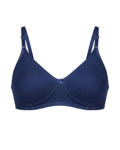 Image of Brida Monica Women's Wide Strap Bra - Soft Hosiery Cotton, Non-Padded, Wireless, Seamless Full Coverage T-Shirt Bra