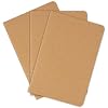 newestor (Set of 3) Lined Travelers Notebook Inserts for A5 Travelers Notebook, Total 90 Sheets, Kraft Cover, 5.5 x 8.3 Inches