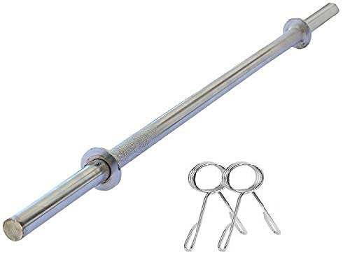 BODYFIT Weight Lifting Chrome Plated Steel Gym Rod 5 FEET 23MM | Fitness Bar | Gym Rod | | Fitness Bar for Gym (B08VGSWK34) Amazon Price History, Amazon Price Tracker