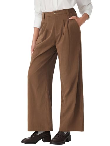 CIDER Women's Wide Leg Pants Middle Waist Casual Stylish Trousers4