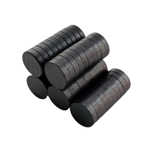 Imán de ferrita redondo,18mmX4mm (50Pack), Imanes ceramicos redondos,iman de ferrita circular para Refrigerador, hogar, oficina, taller, proyectos escolares, magneto terapia