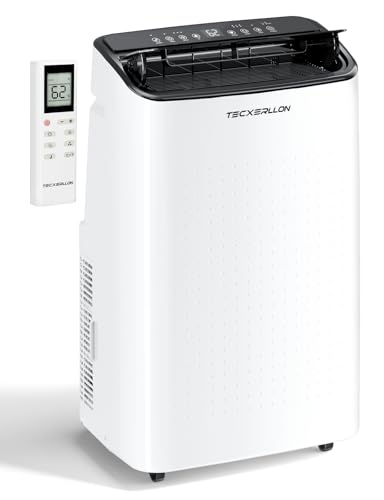 Image of TECXERLLON 15,000 BTU Portable Air Conditioner for Large Room up to 800 Sq. Ft., Quiet 48dB 4-in-1 AC Unit with Dehumidifier, Self-Evaporating, Sleep Mode, Remote & Window Kit