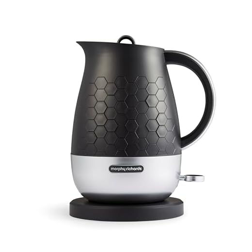 Morphy Richards Cassini Jug Kettle, 1.7L, 3Kw Rapid Boil, Precision Pour Spout, Boil Dry Protection, Cord Storage, Anti-Limescale Filter, Moonless Night Black & Silver, 103020