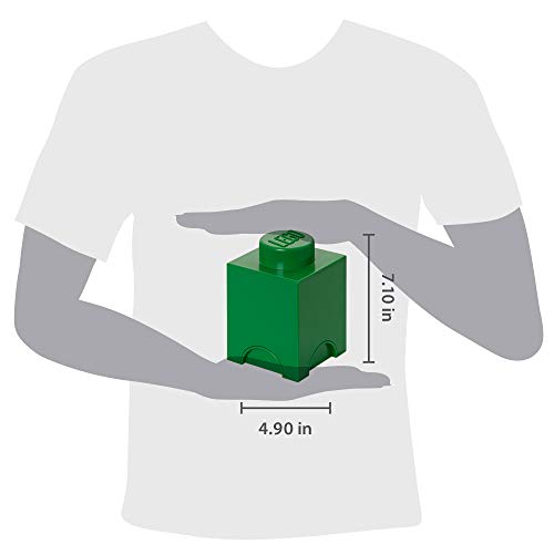 LEGO Storage Brick With 1 Knob, in Dark Green - Image 3