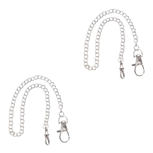 2pcs Pocket Watch Chain Chains Chain Belt Accessories Men Fob Merch Suit Vest Chain Token Watches Suit Chain Plush Poster Fathers Day Watch Pants Trousers Metal Silver