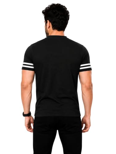 Image of Geum Men's Solid Half Sleeve V-Neck T-Shirt | Soft & Breathable Fabric | Regular Fit | Casual Everyday T-Shirt