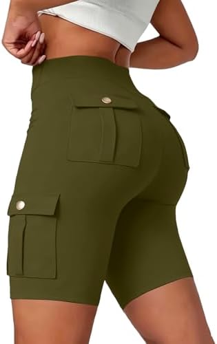HYYGOCCTV Womens Running Athletic Biker Cargo Shorts for Women Casual Bermuda Hi