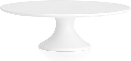 Kanwone Soporte redondo de porcelana de 12 pulgadas, plato para pastel, soporte para postre, soporte para cupcakes para fiestas, soporte de