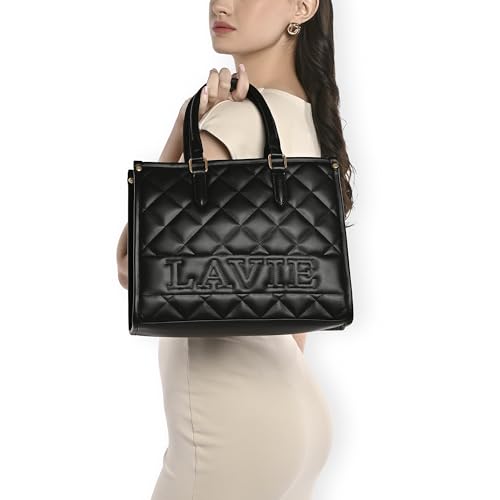 Image of Lavie Women's Quilt Jessa Box Satchel Bag | Satchel Handbag for Work | Ladies Purse | Stylish Shoulder Bag | Gift for Women