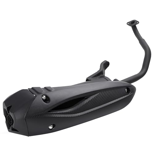 Minho Motorcycle Exhaust Assembly in Heavy Iron Material Compatible with Chinese GY6 125cc 150cc 4-Stroke Engine Scooter Moped RSZ 150 Gas Engine Scooters