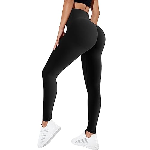 Vertvie Scrunch Butt Sport Leggings Damen, Nahtlose Lang Sporthose High...