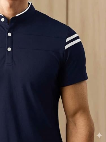 Image of TAGAS Men TAGAS Mens Polo T-Shirt || Men's Color Block Polo Tshirt | Short Sleeve Casual Pullover with Collar |Casual Wear for Men | Mens Regular FIT T-Shirts