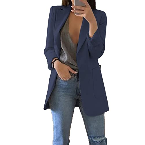 KeYIlowys Casual Traje Solapa Slim Cardigan Temperamento Traje Chaqueta Mujer Primavera Y OtoñO