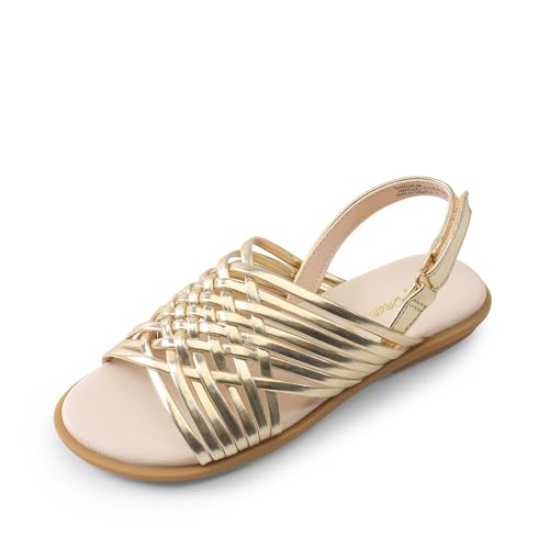 Image of DREAM PAIRS Girls Sandals Gladiator Braided Flat Open Toe Summer Sandals