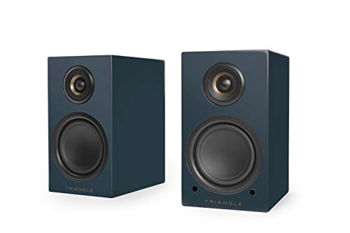 Triangle - Enceintes Actives LN01A - Enceintes Bibliothèque Bluetooth avec Amplificateur 2 x 50W - Audio HD - Entrées Phono/Platine Optique & Sortie Caisson...