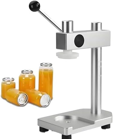 Manueller Becher-Versiegeler für PET-Flaschen 250-700ml tragbare Handpresse Capper Rostfreies Aluminiumlegierungs-Kompaktwerkzeug Einfache EIN-Schritt-Betrieb für Home Bar Cafe Getränkegläser