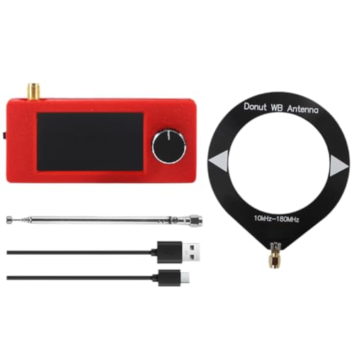 YGBWAOV Miniradio SI4732 con Interfaz SMA de 10-180 MHz, Antena de Bucle Mini, Pantalla IPS de 1,9 Pulgadas, LSB, USB, Am/FM, Radio de Bolsillo.