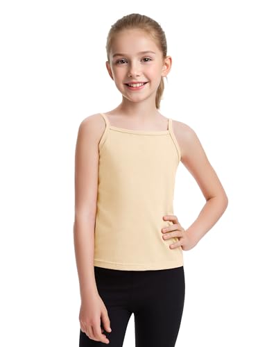 Image of Auranso Girls Undershirts Kids Camisole Toddler Adjustable Straps Tank Tops