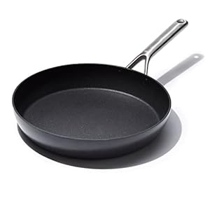 OXO Professional 12″ Frying Pan Skillet, Hard Anodized Ceramic Nonstick Cookware PFAS-Free, Induction Suitable, Stainless Steel Handles, Diamond Reinforced Coating, Dishwasher Safe, Oven Safe, Black