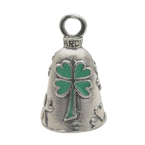 Guardian Bell Celtic Good Luck Bell w/Keyring & Black Velvet Gift Bag | Motorcycle Bell | Lead-Free Pewter | Made in USA