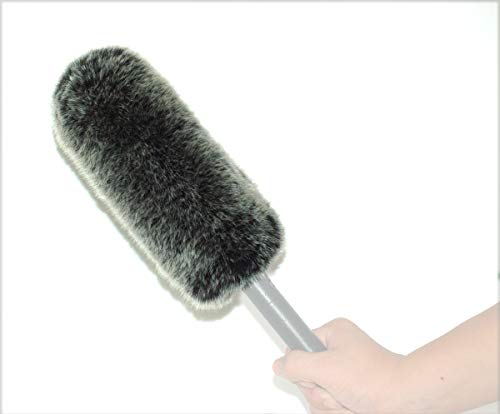 18 cm Pelzfell-Mikrofon-Windschutzscheibe, kompatibel mit Rode Ntg-3 ntg-2 ntg-1 Sony ECM-674 ECM-678 ECM 680s Audio-Technica AT897 Sennheiser MKH416/MKE600 Mikrofon