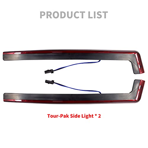 Image of Tour Trunk Side Marker Accent Light LED Running Light Fit for Harley Touring Road King Road Street Electra Glide Tri Glide Ultra Limited 2006-2023 (Red)