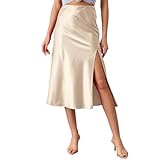 Style : jupe satin. LKRSEEF Jupes Femme Jupe Crayon Droite Blanche Longue Grande Taille Danse Classique Ete Noire Fille Satin Haute Femme
