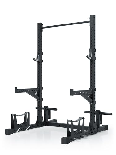 ATLETICA Rack à squat R7, modèle amélioré en trois hauteurs : 187 cm, 203 cm, 223 cm, taille : 223 cm