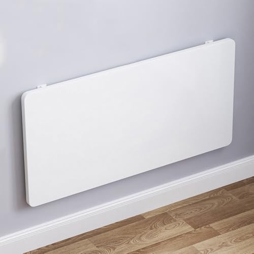 Table pliante murale 120x40 cm avec support de charge 80 kg pour gain de place
