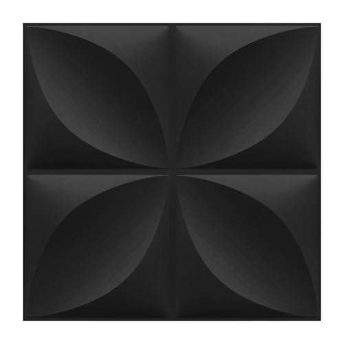 Image of Kayra Decor Wall Panels for Bedroom Butterfly Design Black Color 19.7 inch x 19.7 inch (Pack of 40) - Covers 107.80 Sq. Ft.