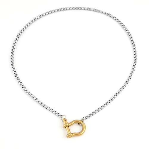 14k Yellow Gold Lucky Horseshoe Necklace For Women - 925 Sterling Silver Personality Animal Horseshoe Pendant Necklace Horse Jewelry For Men3