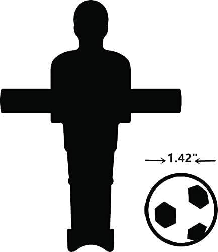 Leosportz Foosball Table Replacement Balls- 36mm Table Soccer Balls for Foosball | Tabletop Game Foosball Accessory | Football Table Accessories (Black and White, 4) 1